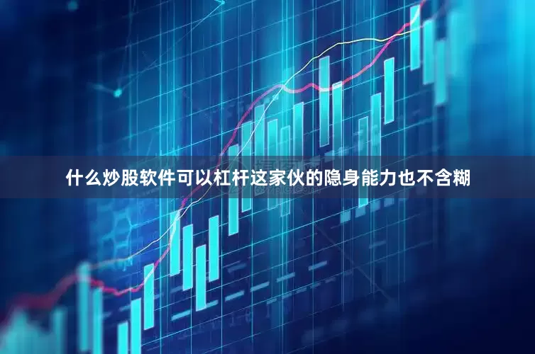 什么炒股软件可以杠杆这家伙的隐身能力也不含糊